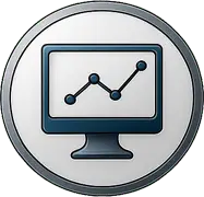 Computer monitor with a graph