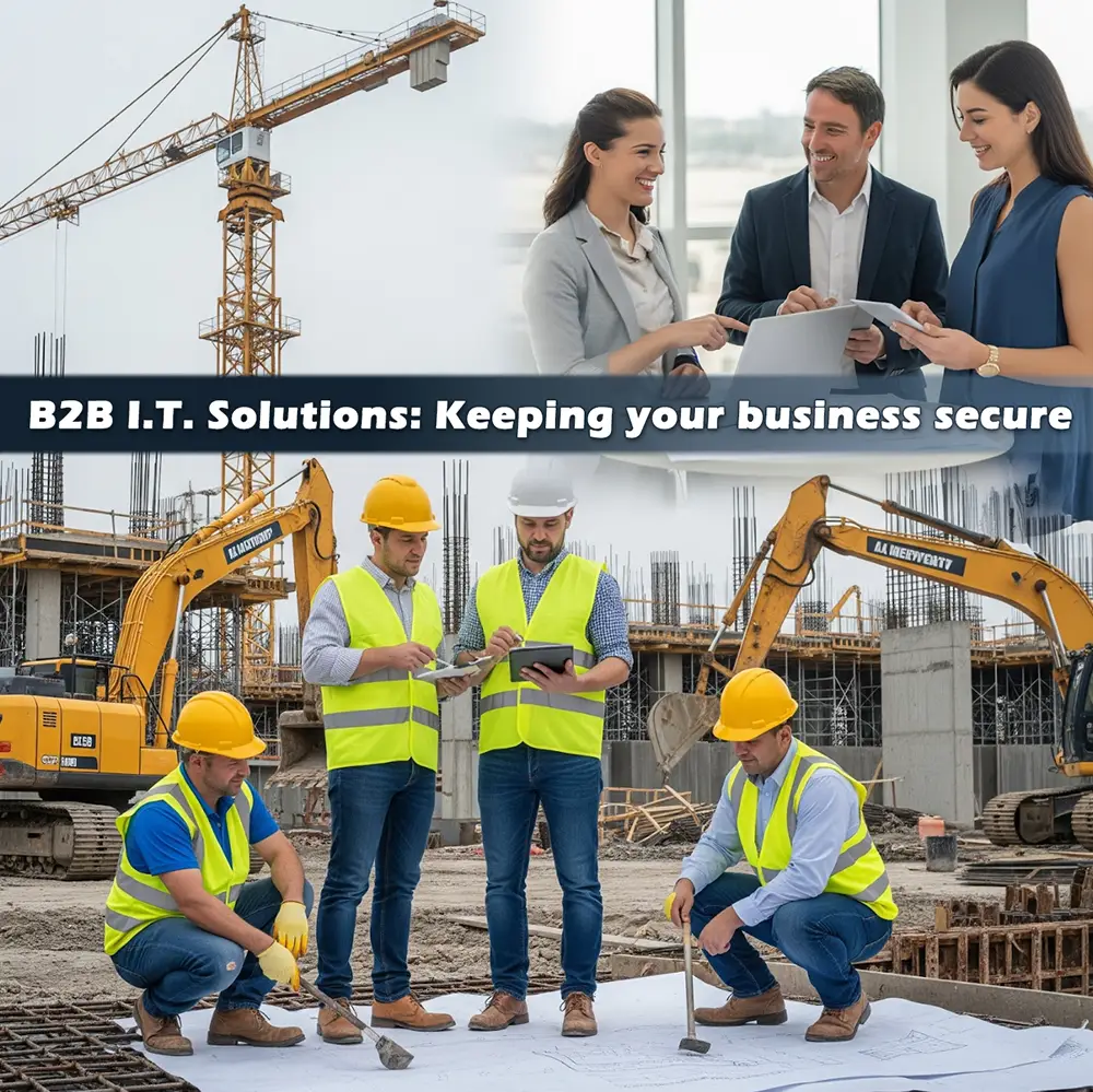 Shows how B2B I.T. Solutions partners with the construction industry to provide business security.