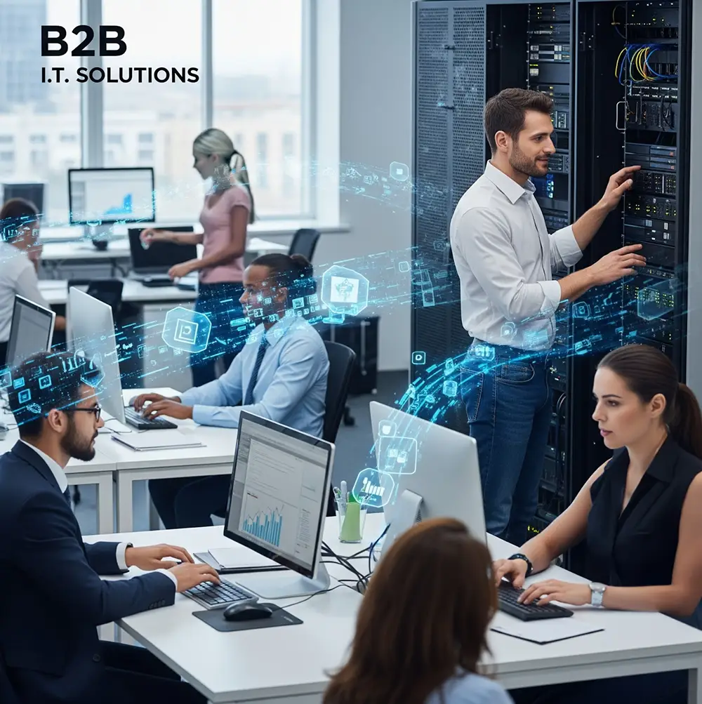 Demonstrates how B2B IT solutions support a fast-paced business by managing its server and network infrastructure.