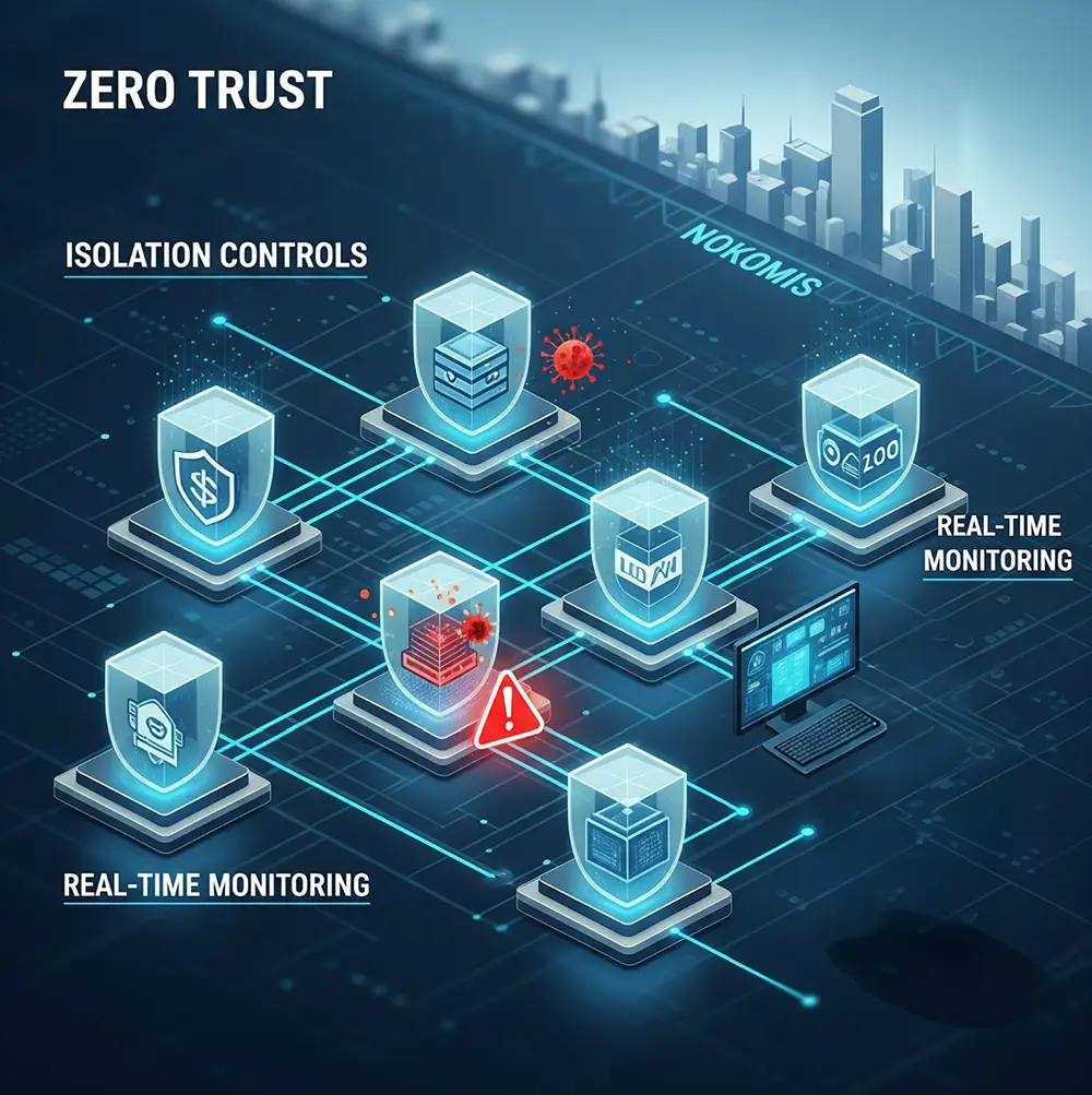 Demonstrating isolation controls using zero trust software for Nokomis area businesses.